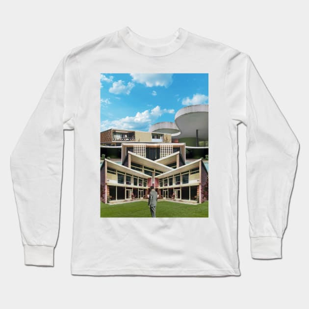 The Midcentury Architect Long Sleeve T-Shirt by leafandpetaldesign